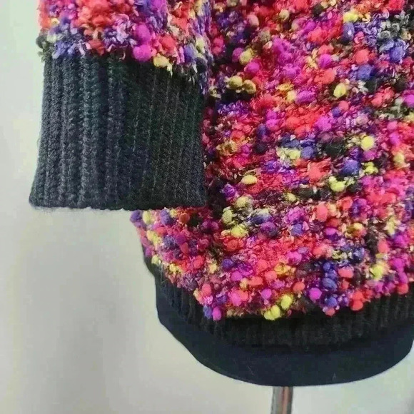Ruby Rd Medium Brightly Colored Scoop Neck Rich Boucle Knit Sweater 3/4 Sleeves - Picture 4 of 8